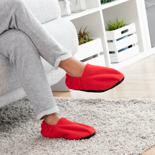Vista 5 de Zapatillas de Casa Calentables en Microondas InnovaGoods Rojo