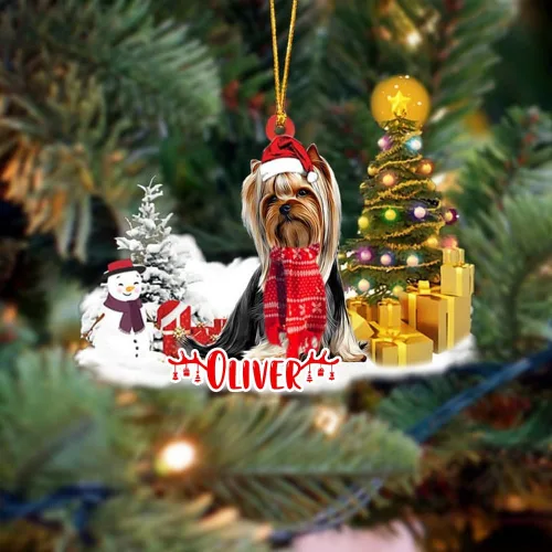 Vista 109 de NAZENTI Adorno personalizado de gato abisinio con árbol de pino, adorno de Navidad personalizado para perros amantes de las mascotas, colgante