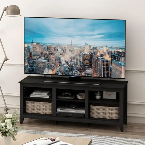 Vista 16 de Furinno - Soporte para centro de entretenimiento, para televisor de hasta 55 pulgadas, pino ámbar/negro