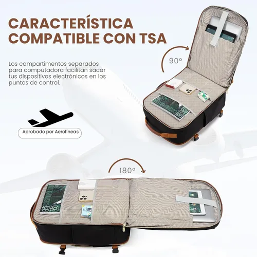 Vista 7 de LOVEVOOK Mochila de viaje para llevar a bordo, Mochilas de viaje