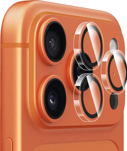 Vista 31 de UARMOR - Protector de lente de cámara compatible con iPhone 17, 16 y 16 Plus: vidrio templado 9H y cubierta de aluminio, transparente HD, kit