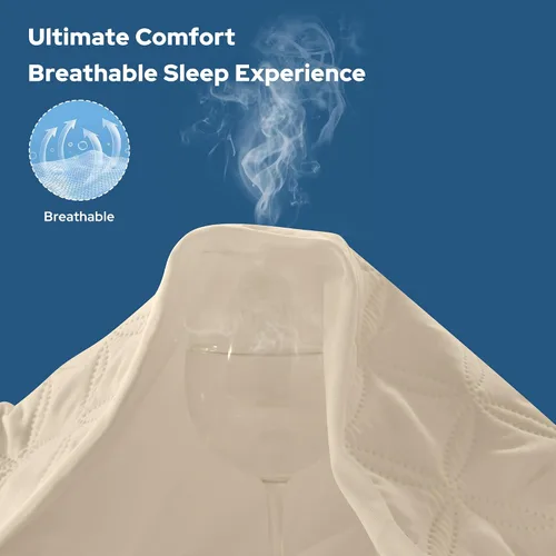 Vista 6 de BEDLORE Protector de colchón impermeable, sin ruido, tamaño individual XL, con bolsillo profundo ajustado de hasta 6 a 15 pulgadas, funda de colchón