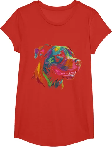 Vista 59 de Pit Bull Mom Dog Lover Colorido Artistic Pitbull Owner - Camiseta para mujer, Negro