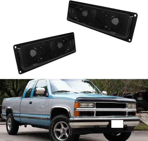 Vista 7 de Lente ahumada compatible con GMC Chevy C/K 1500/2500/3500 1995 1996 1997 1998 GMC Chevy C/K 1500/2500/3500 para luces de estacionamiento de esquina