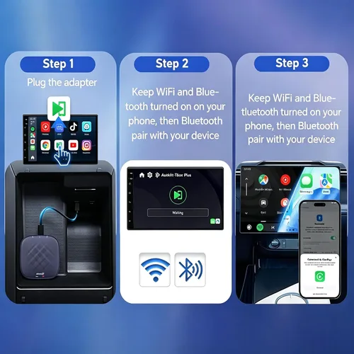 Vista 8 de Carlinkit Android 13.0 CarPlay AI Box Adapter, 8GB+128GB Adaptador