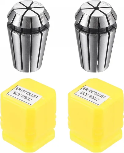 Vista 6 de uxcell ER16 Spring Collet, 1/4" Chuck para máquina de grabado CNC Torno Fresado 2pcs