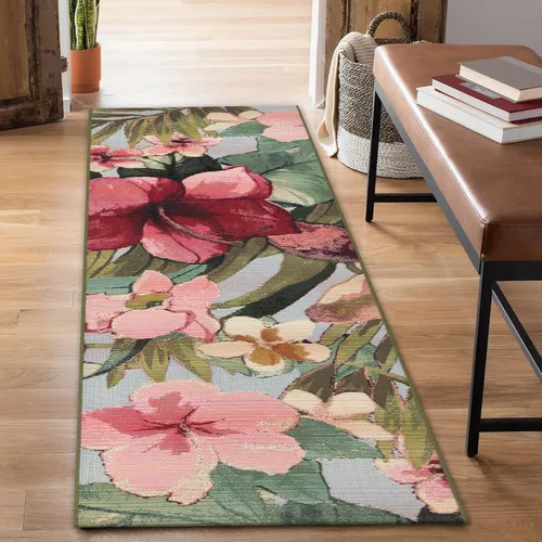 Vista 68 de Liora Manne Marina - Alfombra de área duradera de mezcla sintética tejida a máquina para interiores/exteriores - Gráfico contemporáneo océano global