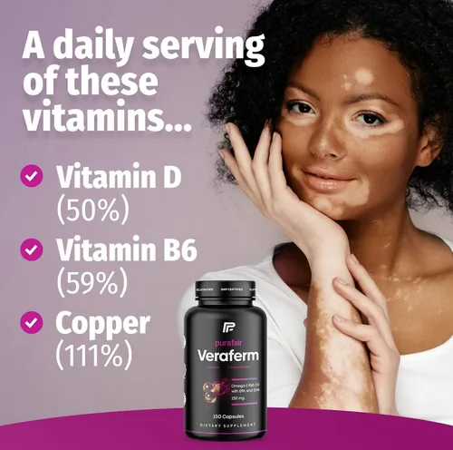Vista 5 de ¿Vitiligo? Mejora la pigmentación de la piel y deshazte de las manchas blancas en la piel con este tratamiento de vitíligo: Veraferm. Estas píldoras