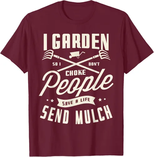 Vista 12 de I garden so I don't choke People save Life spend mulch T-Shirt, Negro