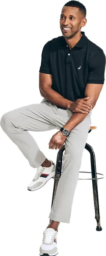 Vista 185 de Nautica playera polo clásica de mangas cortas, color sólido, para hombre