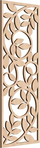 Vista 178 de 9 3/8"W x 24 3/8"H x 1/4"T Utica Decorativo Fretwork Madera Paneles de Pared, Abedul