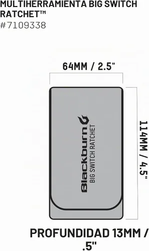 Vista 5 de Blackburn Big Switch - Multiherramienta para bicicleta de trinquete (negro/plata, talla única)