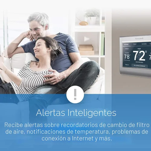 Vista 4 de Honeywell Home RTH9585WF1004 - Termostato de color inteligente Wi-Fi, 7 días programables, pantalla táctil, certificado Energy Star, compatible