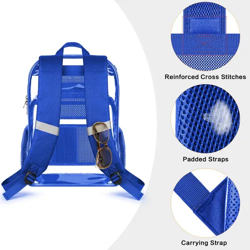 Vista 4 de PAMANO Mochila transparente, Azul