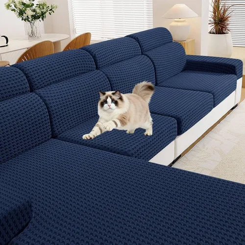Vista 33 de MAXIJIN Fundas de cojín elásticas de terciopelo para sofá, funda de cojín suave de repuesto para sofá de dos plazas, protector de asiento