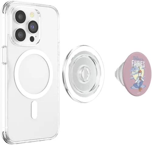 Vista 4 de Disney Peter Pan Night Sky Believe In Fairies Retrato PopSockets MagSafe PopGrip para iPhone