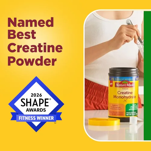 Vista 2 de Nature Made Polvo de Monohidrato de Creatina Micronizada 5 g por Porción, Polvo de Mezcla para Bebidas Sin Sabor, Apoyo Muscular, 450 g, Suministro