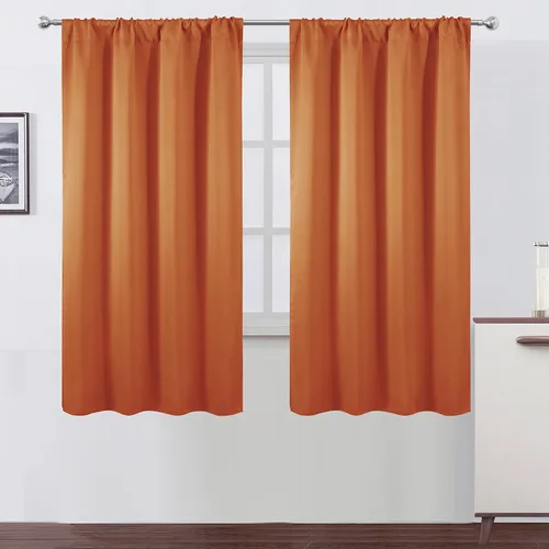 Vista 138 de LEMOMO Cortinas opacas de 42 x 54 pulgadas, juego de 2 paneles de cortinas con aislamiento térmico para oscurecer la habitación