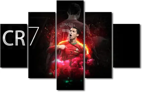 Vista 44 de TUMOVO Lienzo decorativo para pared, cuadro de Cristiano Ronaldo, cuadros de club de fútbol, impresiones en lienzo, póster de arte de pared, arte