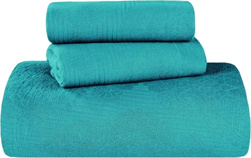 Vista 15 de Superior Juego de colcha de algodón de 2 piezas, diseño de círculos celtas, decoración de cama para el hogar, 1 funda de almohada, manta