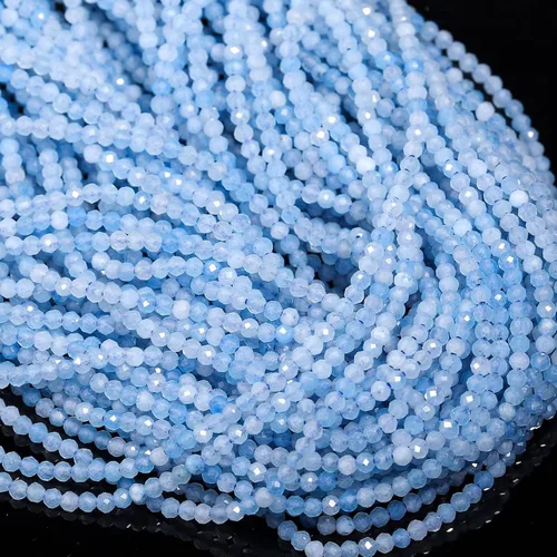 Vista 34 de 180 piezas 2mm Cuentas de piedras preciosas de turquesa africana natural facetada redonda suelta para hacer joyas