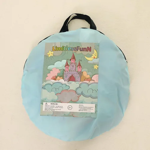 Vista 9 de Tienda de campaña y luces de castillo de hielo para niños, casa de juegos interior para niños, 41 x 53 pulgadas