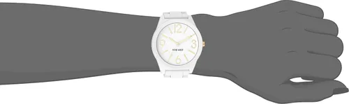 Vista 2 de Nine West Women's Metal Bracelet Watch with Rubberized Coating