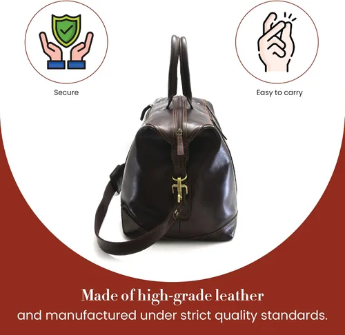 Vista 8 de Style N Craft Overnight, Contemporary Weekend Travel Leather Duffle Bag