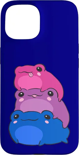 Vista 6 de Funda estética para iPhone 12/12 Pro Bisexual Flag Color Frogs Sutil Bi Pride LGBTQ