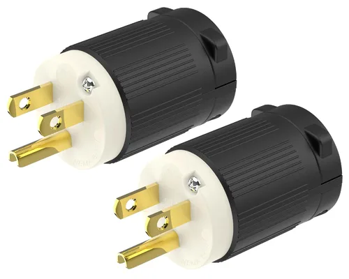 Vista 11 de Cable de extensión NEMA 5-15P con certificación UL para reparación de extremos de repuesto macho de 15 amperios, 110, 120, 125 voltios, 3 puntas, 2