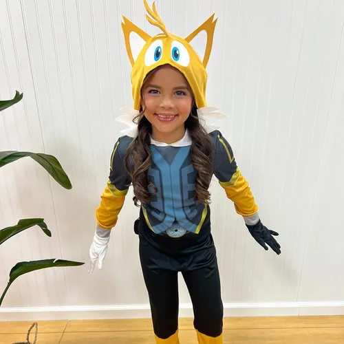 Vista 3 de Disguise Disfraces de Sonic para niños, monos con capucha oficiales de Sonic Prime