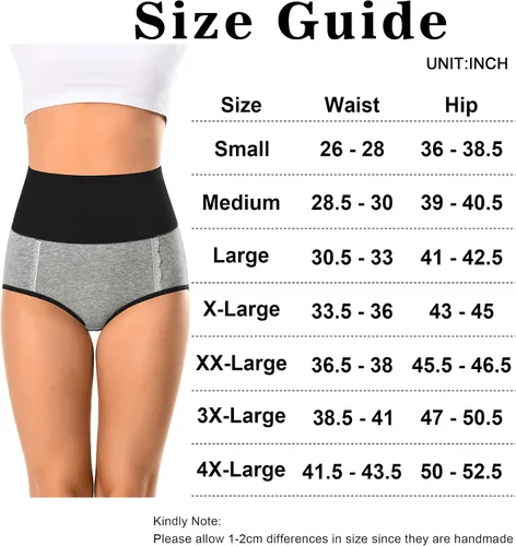 Vista 7 de MISSWHO Cotton High Waisted Womens Underwear Soft Stretch Breathable Full Coverage Ladies Panties Multipack