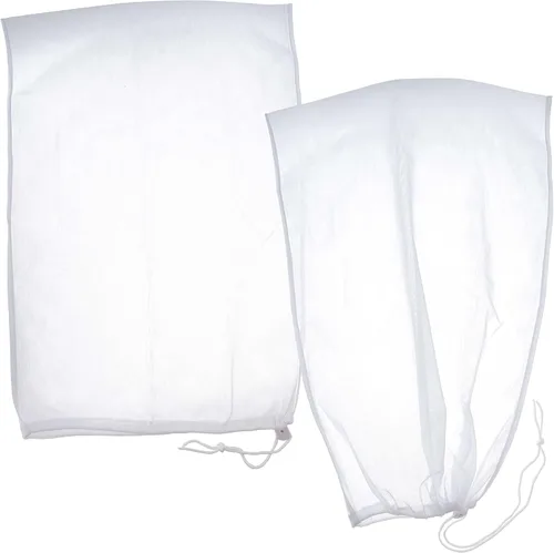 Vista 4 de U.S. Pool Supply Bolsas de filtro de malla fina para aspiradoras de hojas, paquete de 2 bolsas de red de repuesto de 12 x 20 pulgadas, cordón