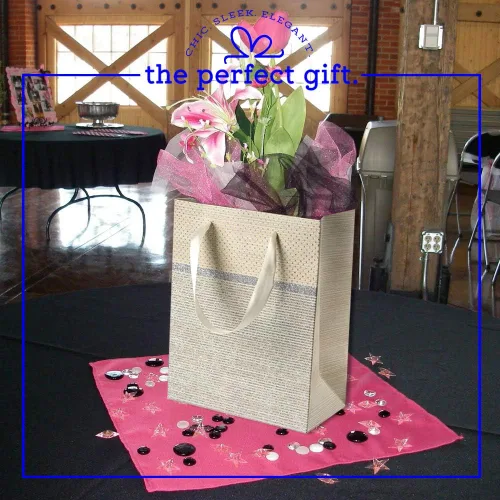 Vista 5 de Hammont Bolsas de regalo de boda para invitados de hotel, bolsa de dama de honor con purpurina brillante, bolsa de recuerdo de fiesta, baby shower
