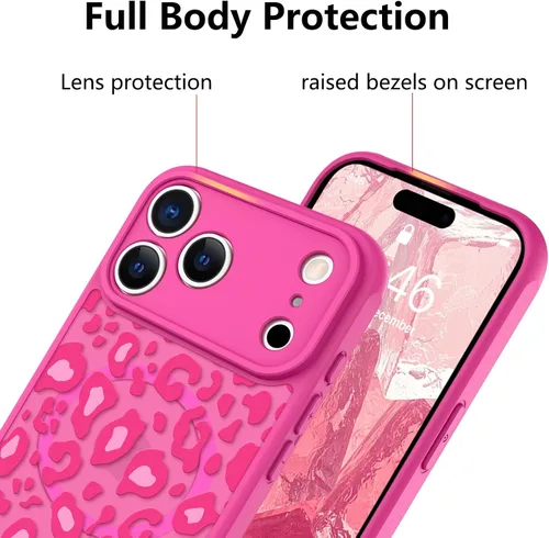 Vista 168 de KANGHAR - Funda compatible con iPhone 11, diseño de leopardo negro, textura de neumático antideslizante, a prueba de golpes, funda protectora