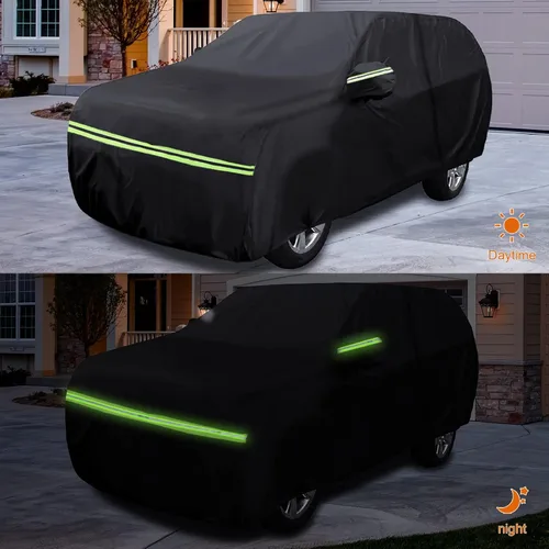 Vista 5 de Fundas impermeables para automóvil de repuesto para Ford Bronco 2021-2024 de 4 puertas, 6 capas para todo tipo de clima, cubierta de automóvil