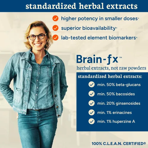 Vista 4 de Brain-fx Vitaminas de liberación prolongada para la salud cerebral, suplemento para la memoria y la concentración con nootrópicos, factor BDNF
