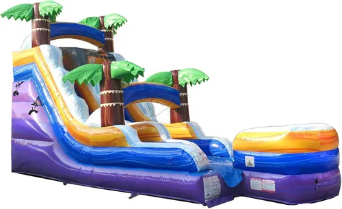Vista 28 de TentandTable Tobogán acuático inflable para niños y adultos, diversión acuática gigante de grado comercial, incluye soplador de aire eléctrico, 35
