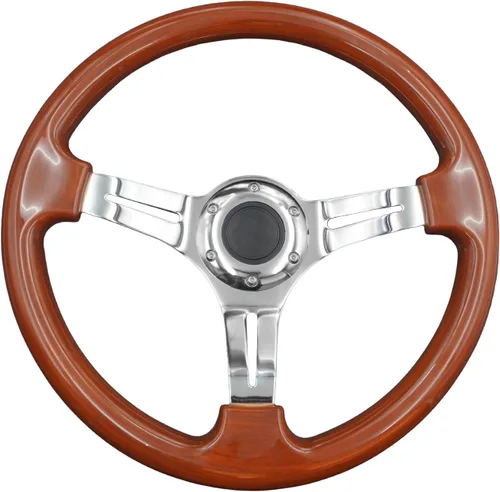 Vista 10 de Volante de Carreras de Coche de 6 Pernos Marco de Radios Neo Cromado Arcoíris Volante Universal de Posventa Compatible con Coche y Juego de Negro