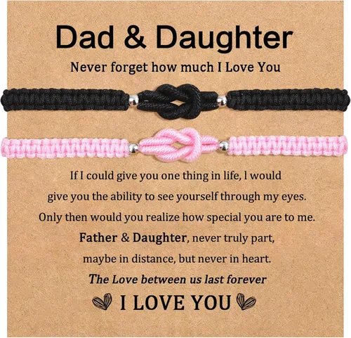 Vista 7 de Pulsera Papá Hija/Madre Hijo/Madre Hija/Abuela Nieta/Hermano Hermana Pulsera Promesa Meñique Juego Relación Amistad Pulseras Regalos de Navidad