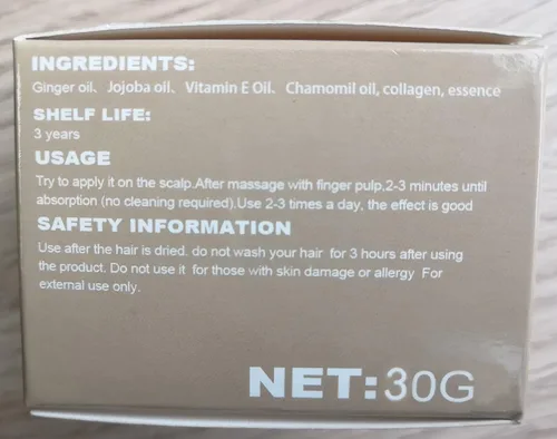 Vista 5 de Acondicionador germinal de jengibre – Suero para el crecimiento del cabello – Masaje hidratante para el cuero cabelludo Esencia de folículos