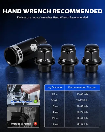 Vista 6 de Orion Motor Tech Tuercas de llanta M12x1.5, tuercas de rueda Mag de 0.472 x 0.059 in compatibles con Toyota Camry RAV4 Highlander Corolla Tacoma