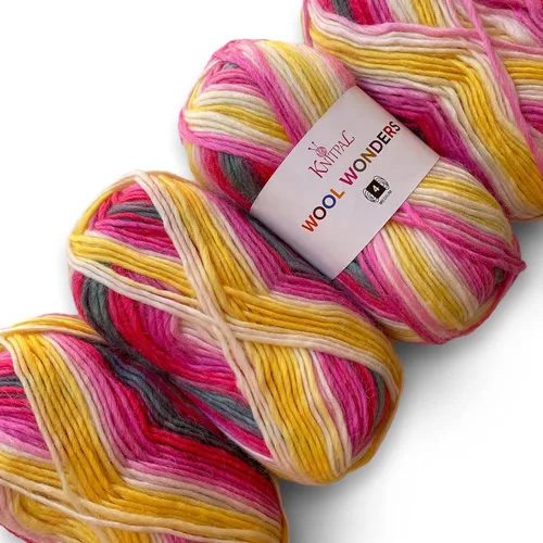 Vista 36 de Wool Wonders - Ovillo de lana para tejer, paquete de 4 (640 yardas/14.11 oz), patrones libres, hilo de lana para tejer, Aran/pesado #4