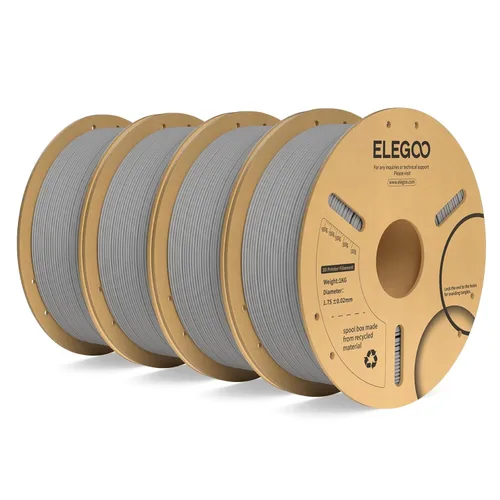 Vista 53 de ELEGOO Paquete de filamento PLA Plus negro 10KG, filamento para impresora 3D PLA+ resistente de 1.75mm precisión dimensional +/- 0.02mm, paquete