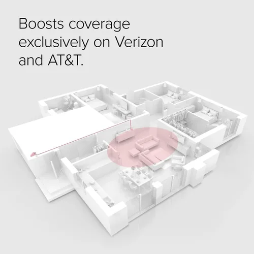 Vista 2 de weBoost Home Studio Lite - Amplificador de señal de teléfono celular para Verizon y AT&T solamente Aumenta 5G, 4G LTE hasta 3,000 pies cuadrados