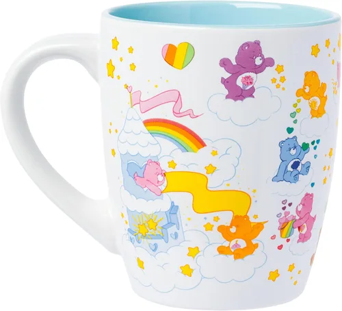 Vista 3 de Silver Buffalo Care Bears Care-a-Lot, taza de cerámica, 25 onzas Vaso curvado jumbo, 0,74 litros