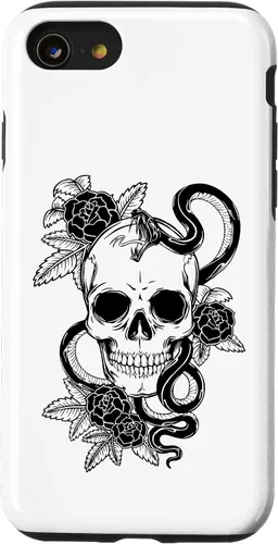Vista 18 de Gothic Flower Skull Snake Roses Case for iPhone 16
