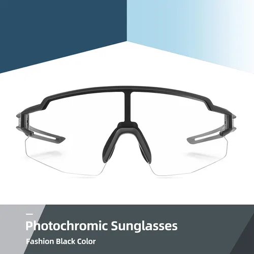 Vista 3 de ROCKBROS Gafas de sol deportivas fotocrómicas polarizadas para hombres y mujeres, protección UV, gafas de sol de ciclismo con marco envolvente