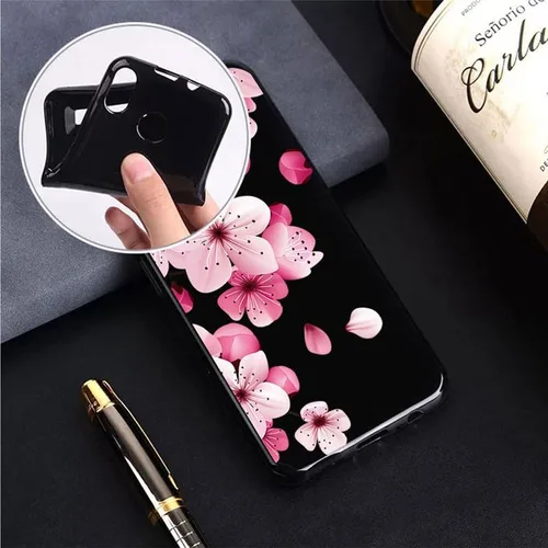 Vista 2 de BLU Bold K10 - Funda de silicona suave para BLU Bold K10 (6.60") con 1 protector de pantalla de vidrio templado, funda delgada de silicona a prueba