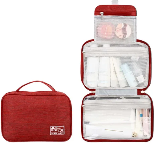 Vista 10 de Juego de neceser para mujer, para accesorios, bolsa de maquillaje, artículos de tocador de agua, contenedor de champú, artículos de aseo
